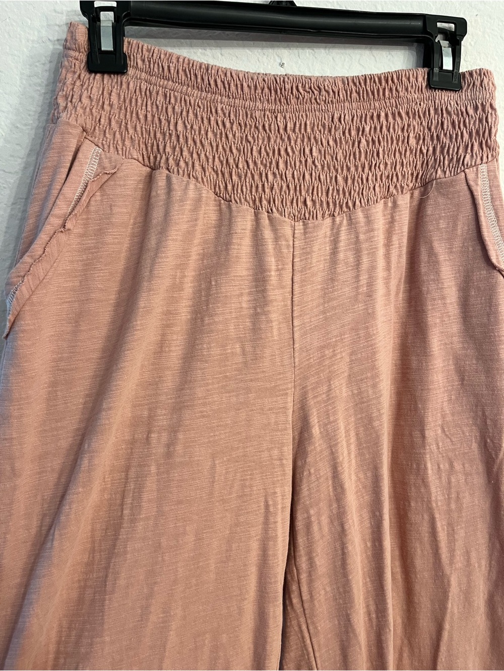BOHEMIAN WIDE LEG PEACH 100 percent COTTON SWEATPANTS